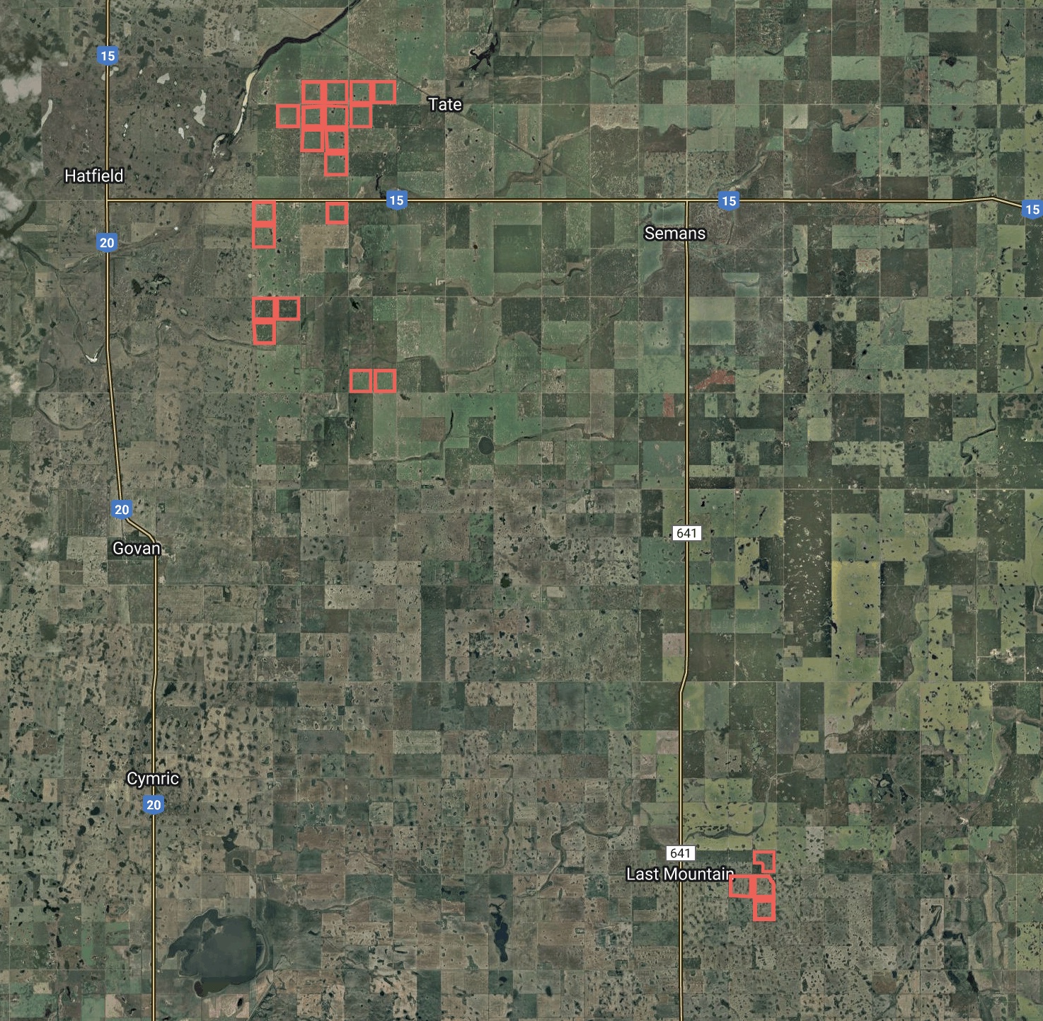 Aerial view of the Nokomis land in the RM of Mount Hope No. 279