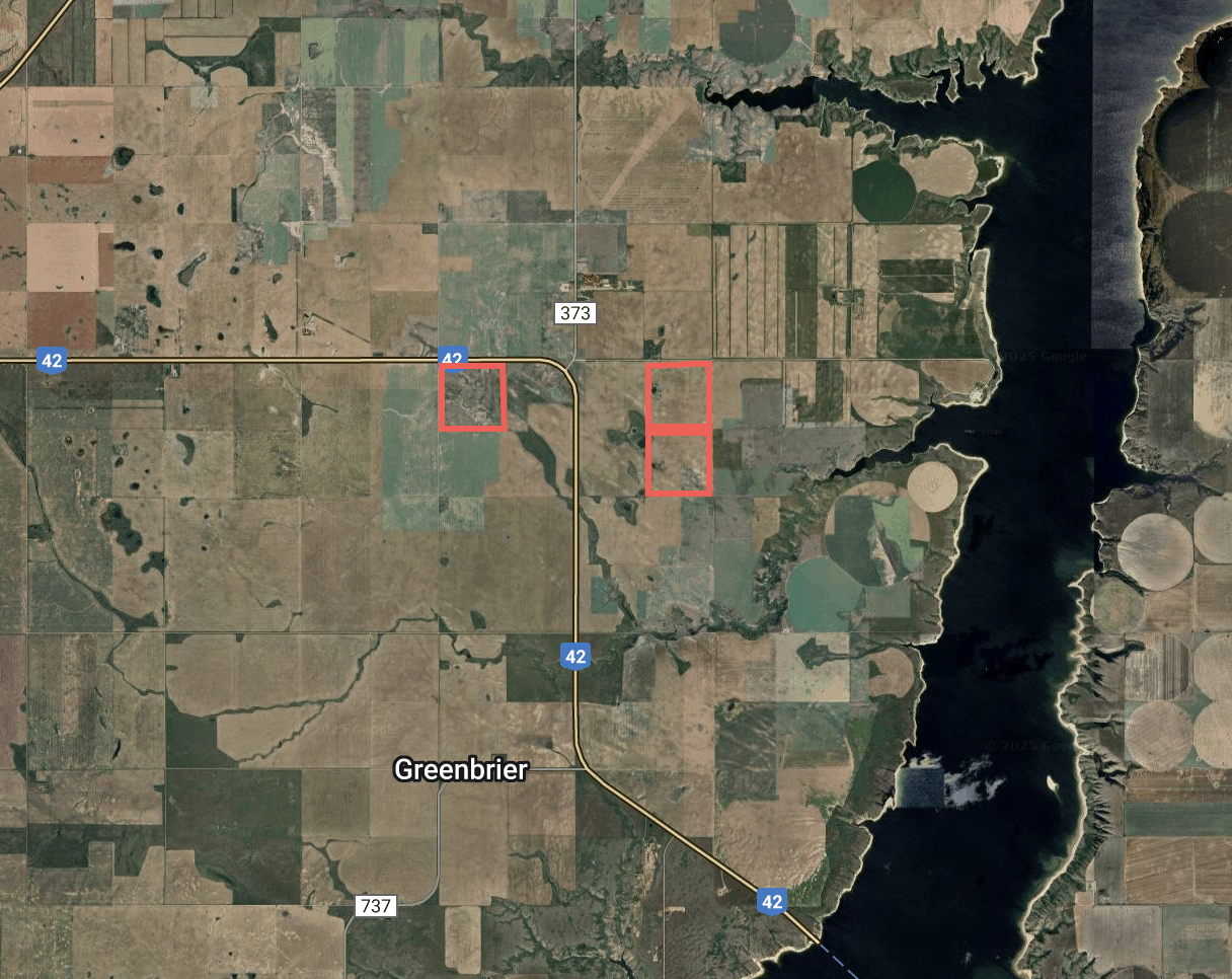 Map overview of the Lucky Lake land, RM of Canaan No. 225