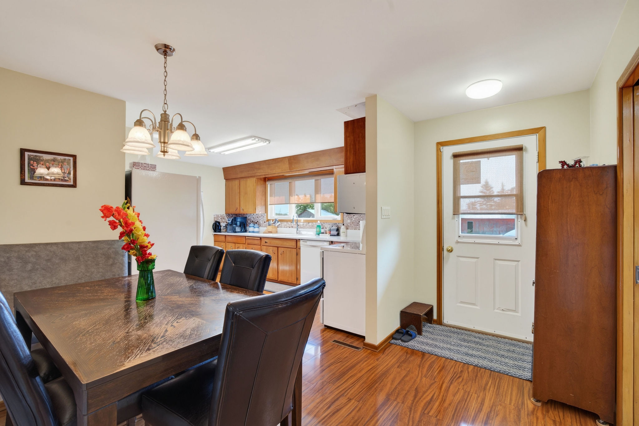 Dining area and kitchen of the Lefebvre home