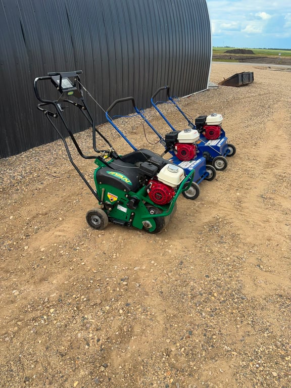 Walk-behind aerators and dethatcher