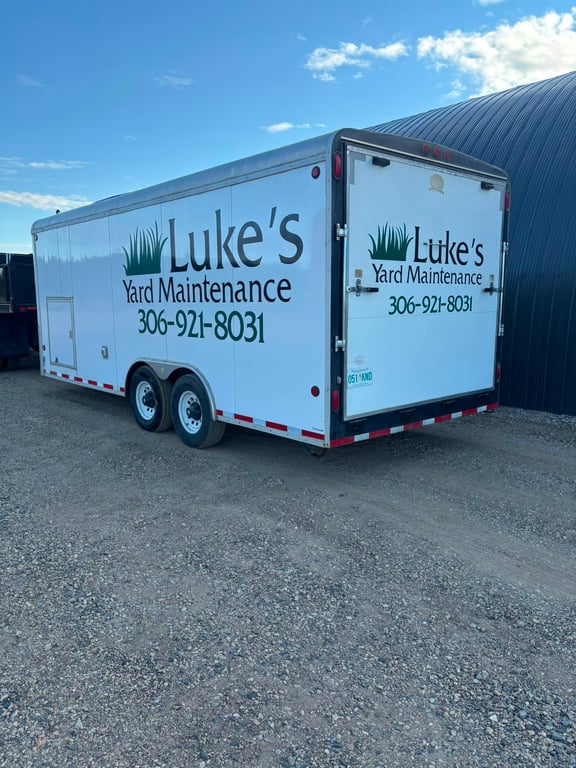Branded enclosed trailer