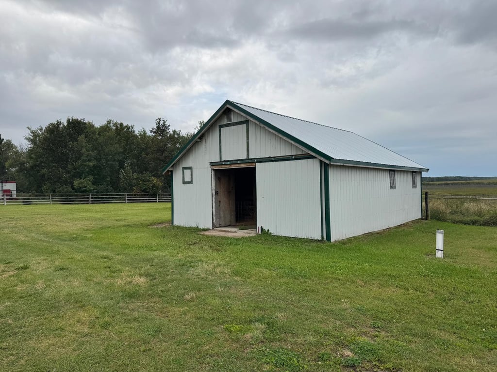 The barn on the Torch River pasture land