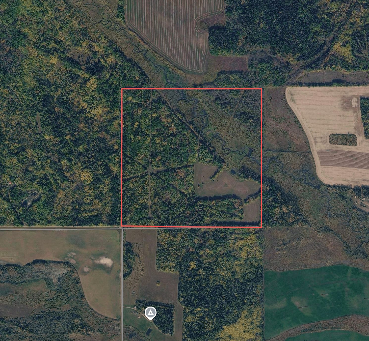 Aerial view of Smeaton Quarter property boundary